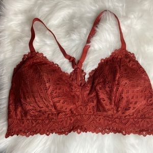 Burnt orange laced bralette size 1X